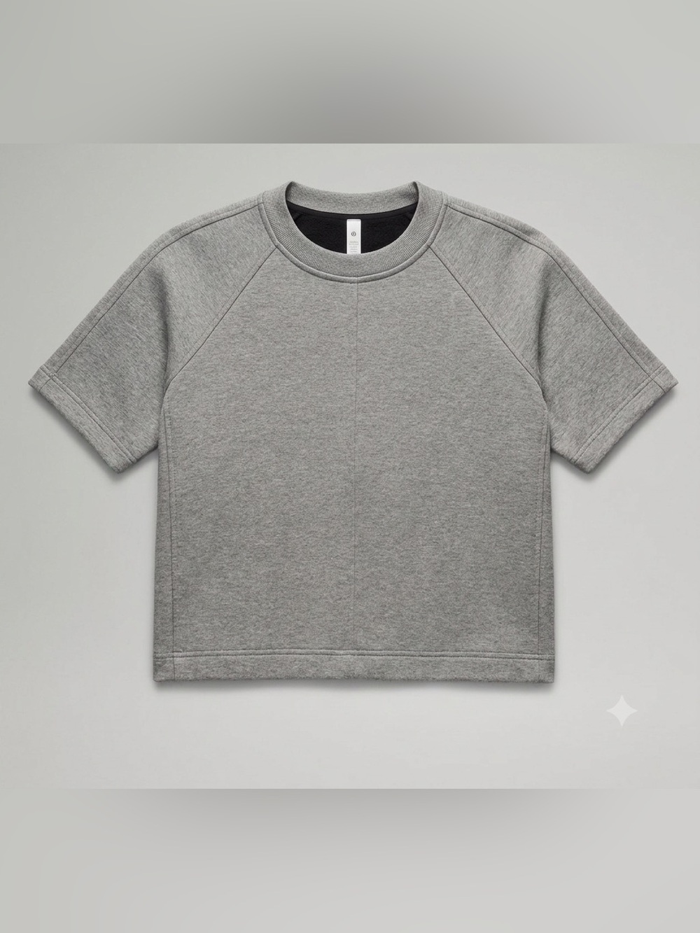 Lululemon Short-Sleeve Spacer Knit Sweatshirt - Size 8 - Heathered Grey